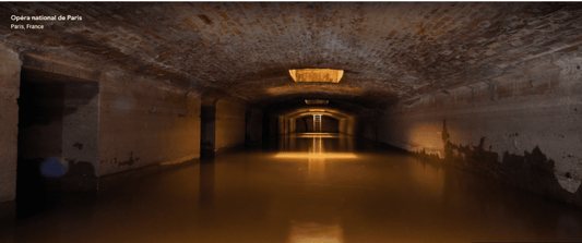 Le lac souterrain sous l'Opéra Garnier à Paris
