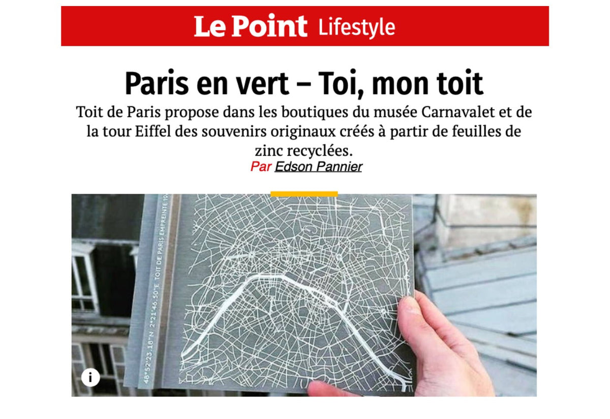 Article du Point consacré à Toit de Paris