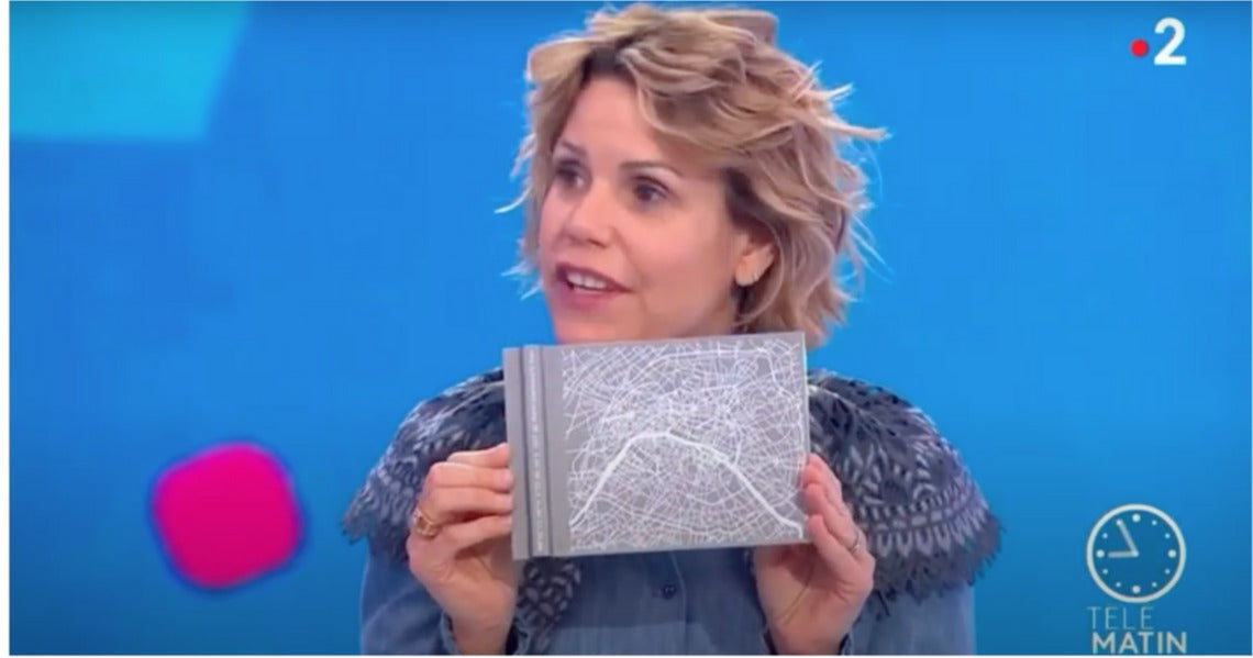 Reportage de Télématin (France 2) : carte de Paris gravée sur zinc