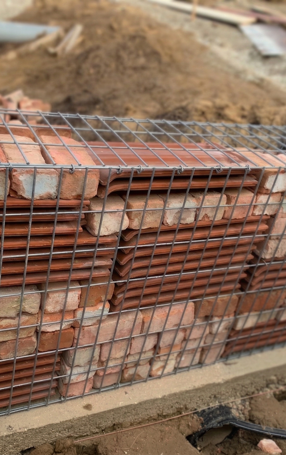 Mur en gabion de tuile Toit de Paris