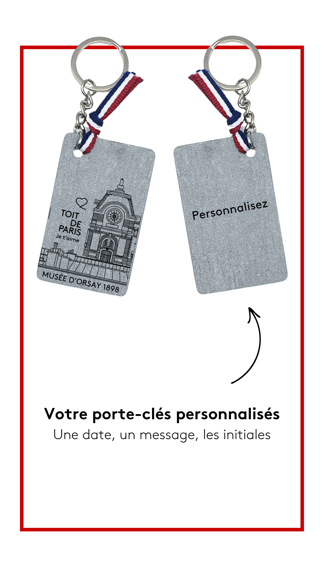 Porte-clé gravé Paris